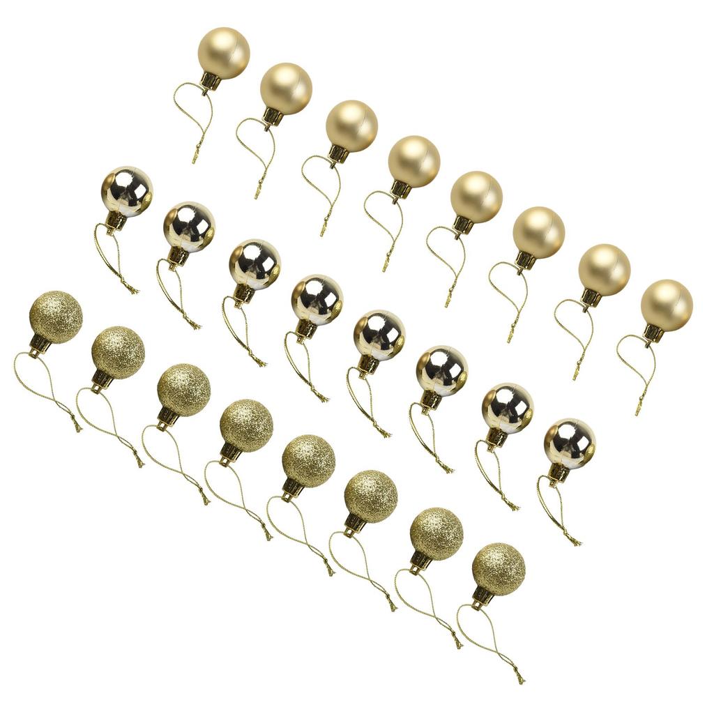 Velká sada vánočních cetek na vánoční stromeček 24ks vánočních dekoračních koulí v barvách