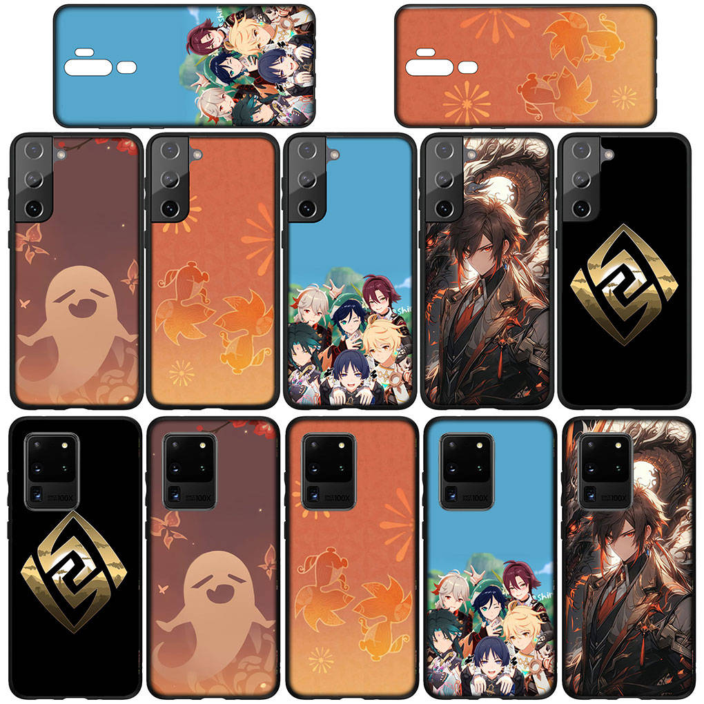 For Samsung Galaxy S24 S23 iPhone 16 15 14 Xiaomi Redmi Note 13 12 11 10 8 Plus 9 Pro Max X XR A16 Phone Case Genshin Impact Poster OPPO Huawei Cover