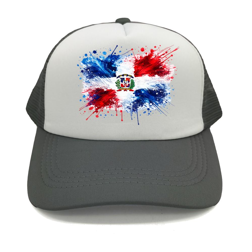 Dominican Republic Flag Baseball Cap Unisex Adjustable Mesh Hat Breathable DR Dominican Trucker Caps