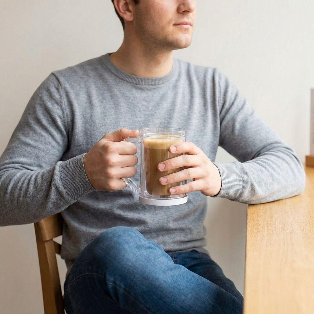Plastic Cold Drink Chilled Cups Washable Freeze Beer Glass Double Interlayer Cup  Summer Cooling