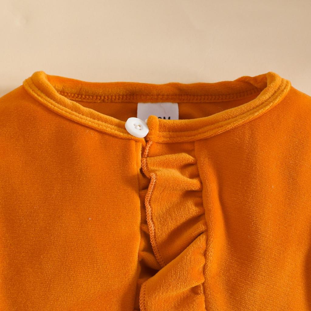 Nuovo Set Vestito di Pasqua per Bambina: Vestito Cappotto Peluche e Gilet con Fiocco con Design Coniglio Carota