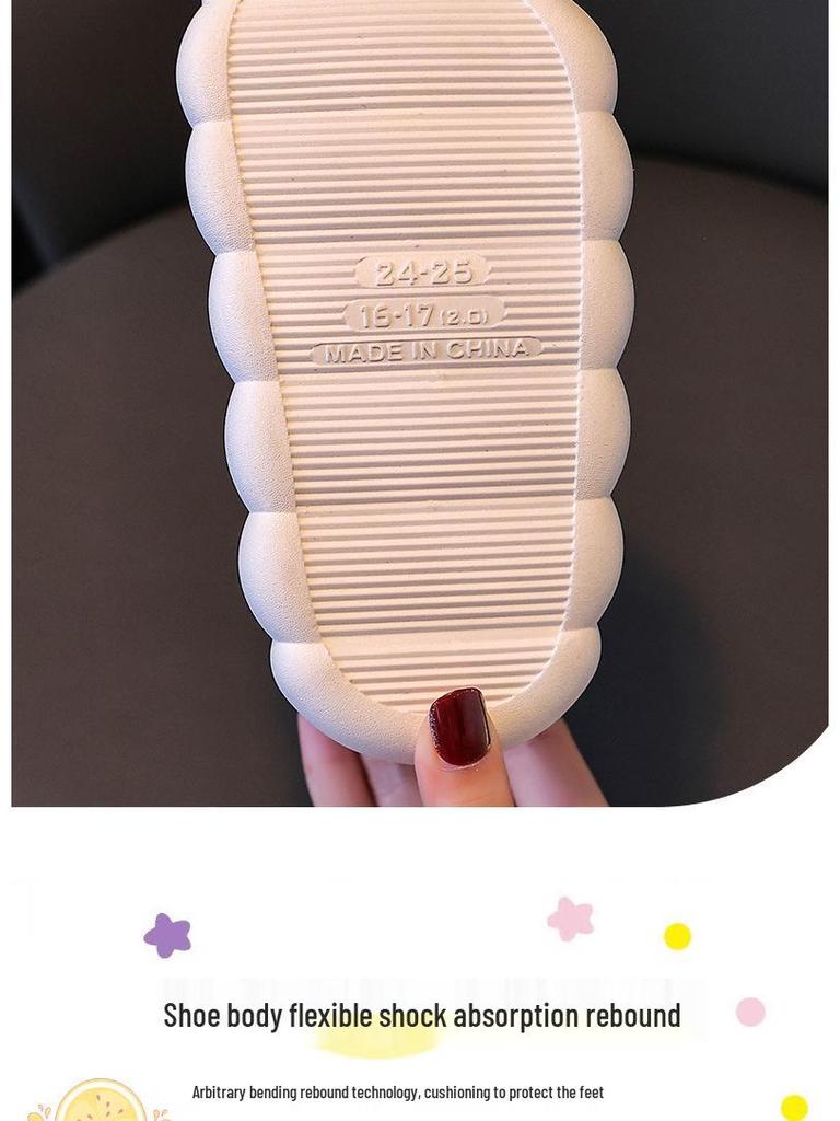 Children's Winter Velvet-Lined Cotton Slippers with Heel Support - Non-Slip, Waterproof, Warm Shoes for Big Kids & Parent-Child Pairs