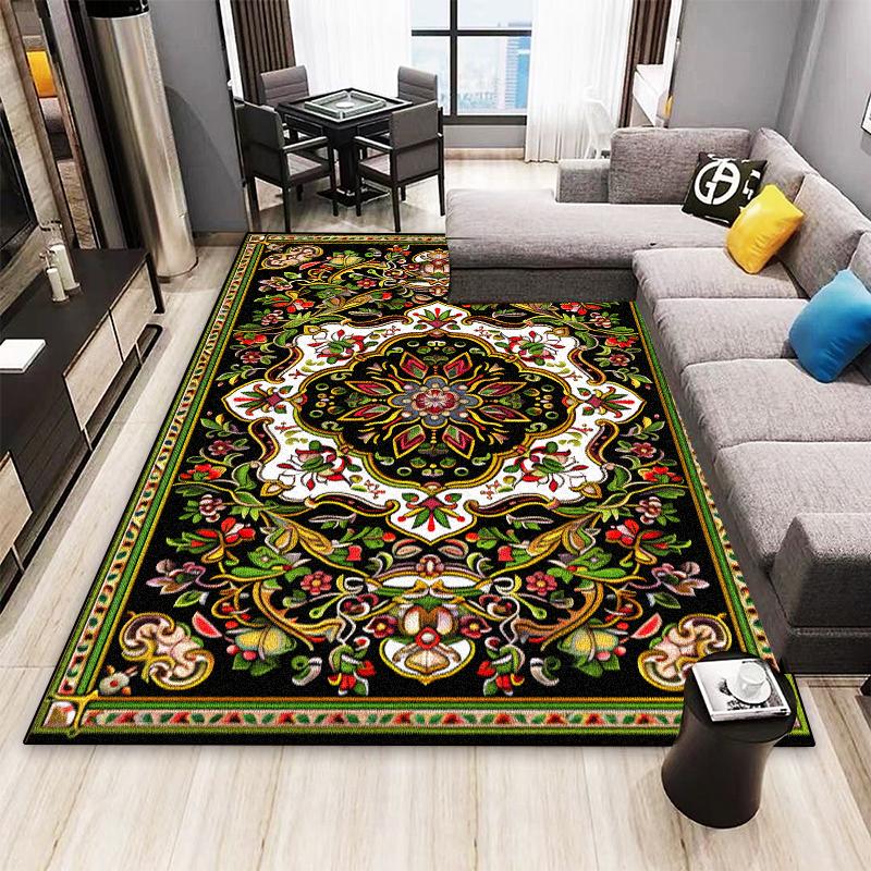 Nordic Persian Style Carpet for Living Room Home Decoration Retro Lounge Rugs Soft Bedroom Carpets Non-slip Bedside Mat Washable