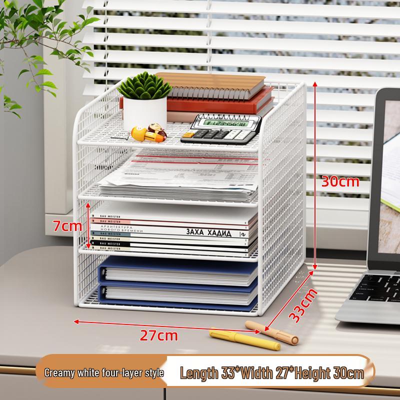 Multi-Layer Desk Organizer and File Storage Box