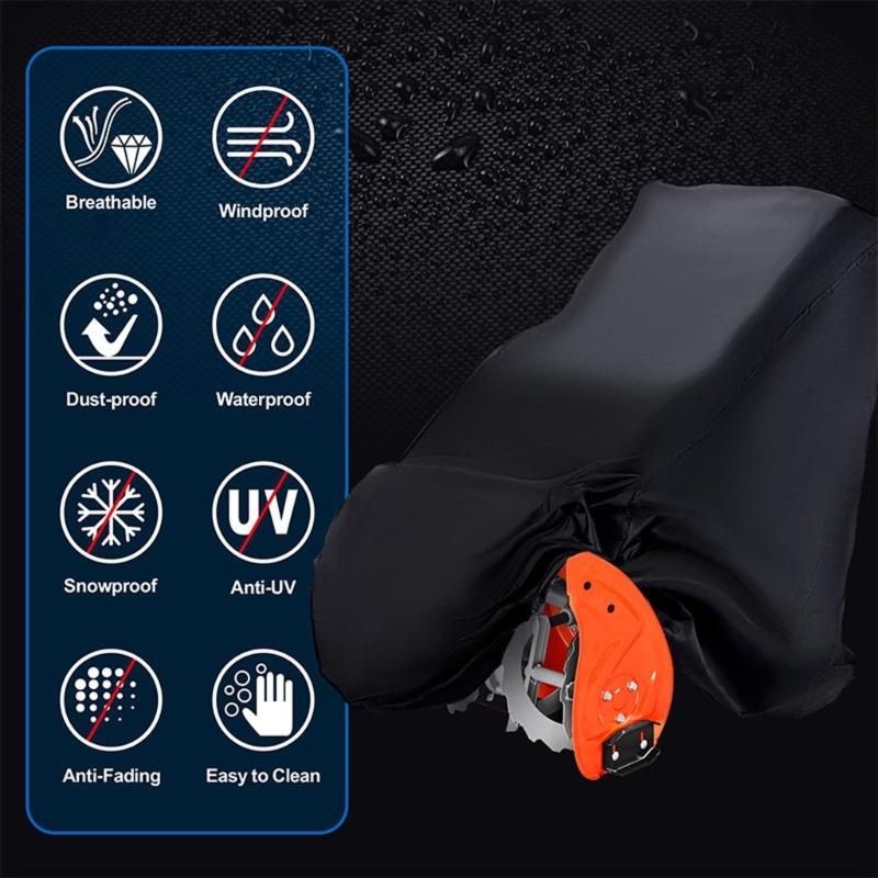 Waterproof Tearproof Snow Blower Guard Cover For Outdoor Equipment Protection Custom Shaped To Prevent Weather Damage