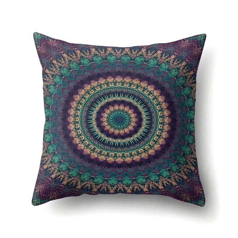 American Retro Ethnic Bohemian Polyester Pillow Case Car Decoration Home Printed Waist Rest Pillow Case