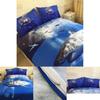 Luxurious 3d Shark Duvet Cover With Pillow Cases Marine Animal Quilt Bedding Set New