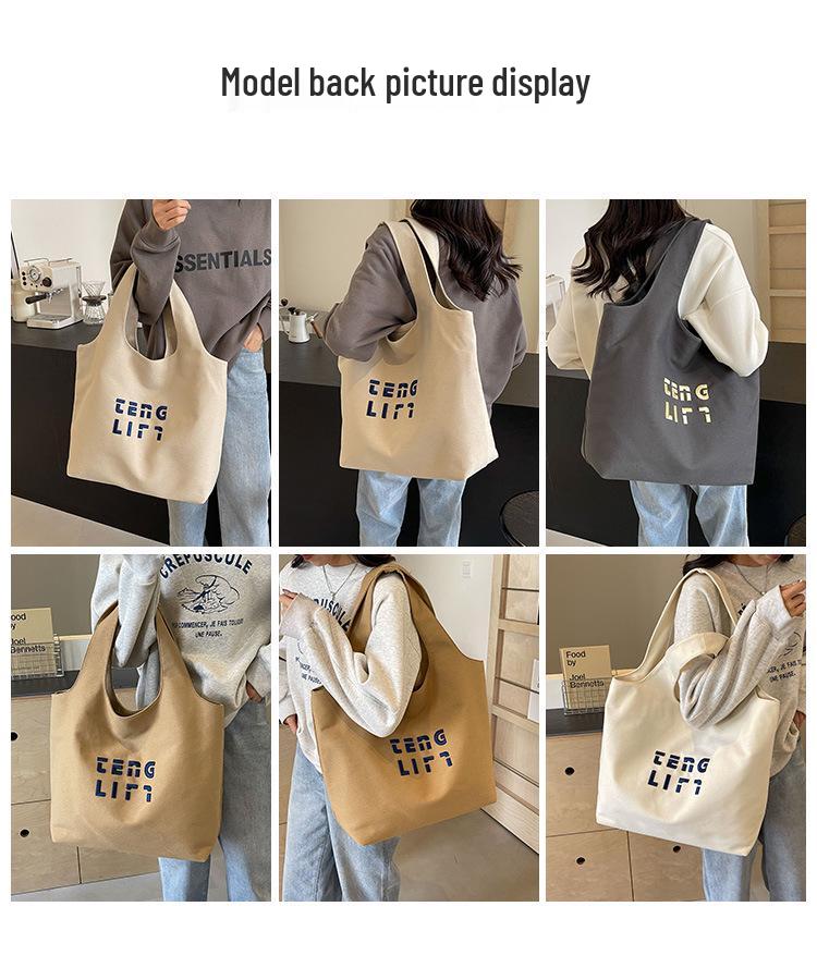 Koreanische lässige große Tragetasche: Damen 2025 Vielseitige Literarische Umhängetasche