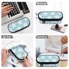Pencil Bag Multi Compartment 300D Polyester Zipper Closure with Mesh Pocket Removable Divider and Pen Slots for Boys Girls