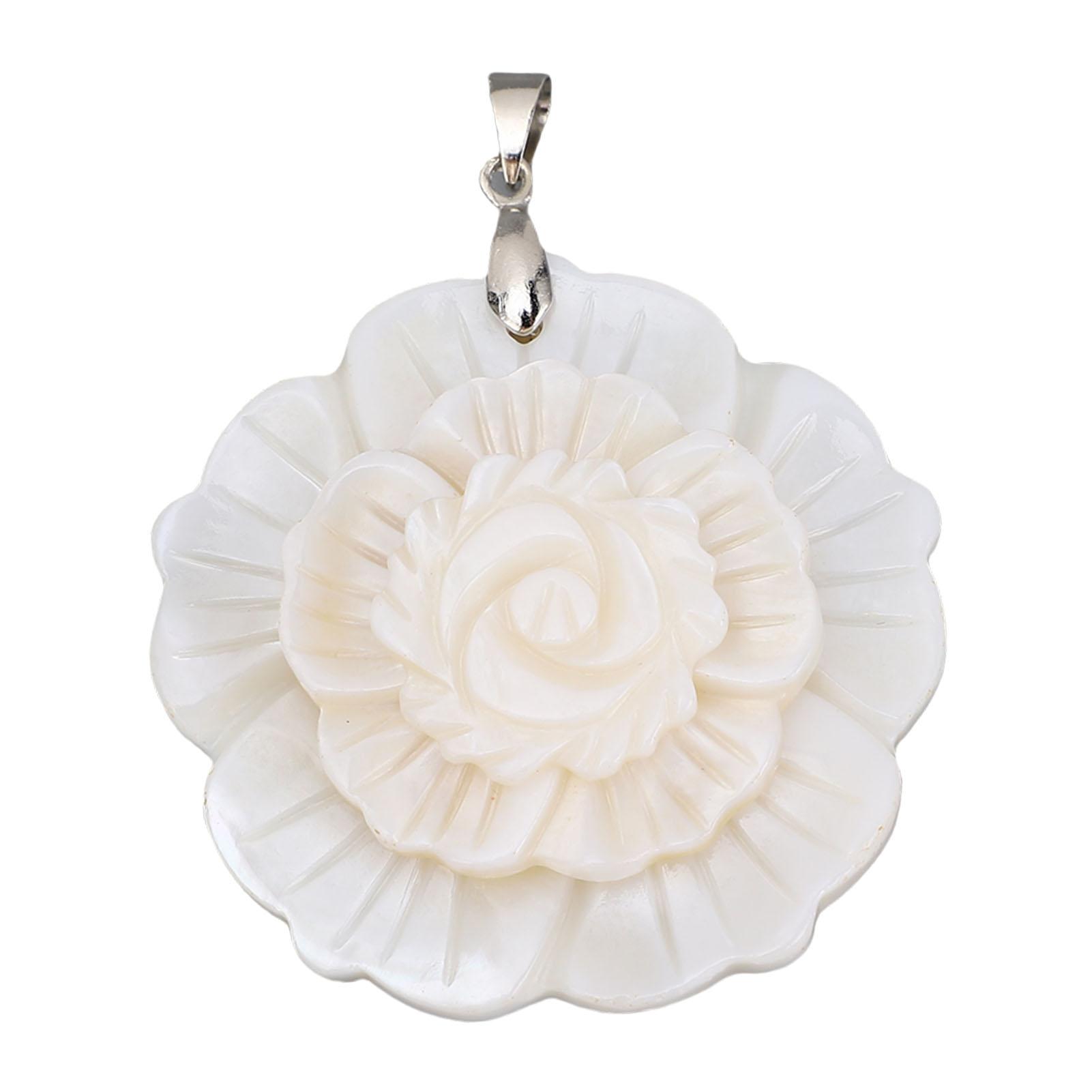 Abalone   Pendant Sea  Jewelry Necklace Decoration Accessories 3 Layered Flower