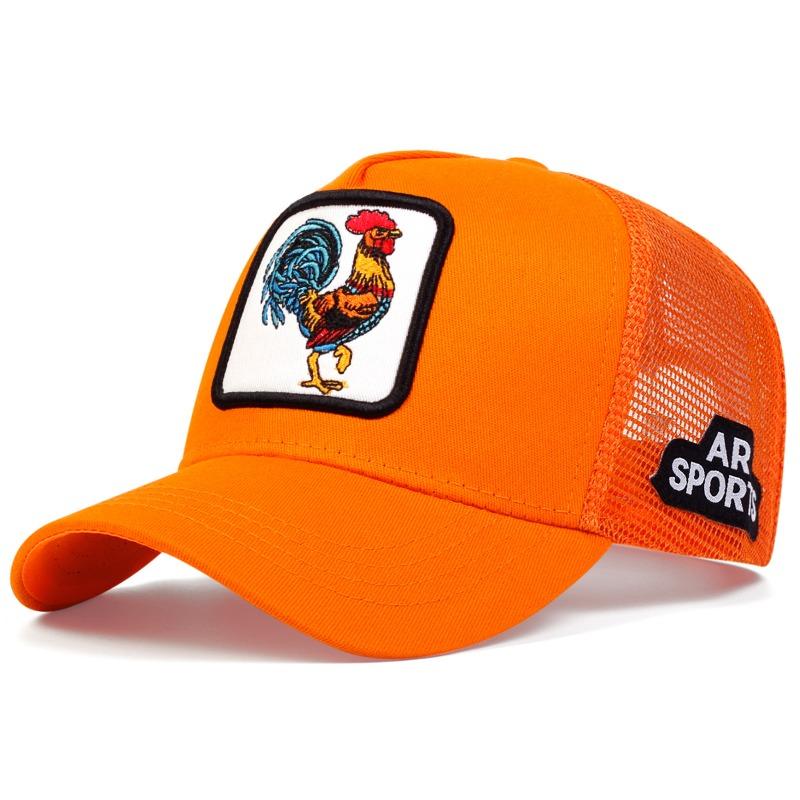 Animal Baseball Cap Cartoon Sunscreen Mesh Embroidery Truck Driver Cock Wolf Hat