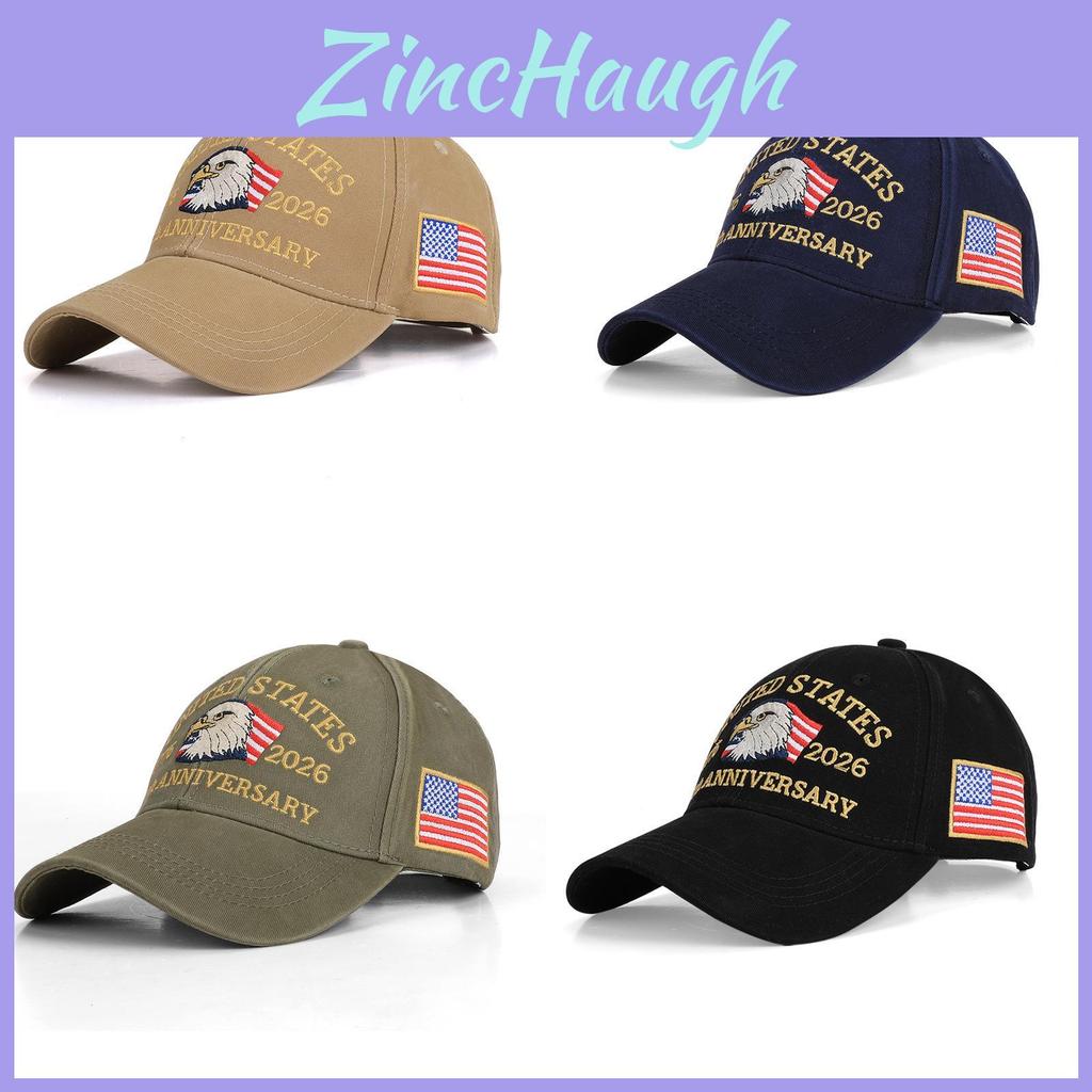 Berretto da Baseball per Anniversario Americano con Design Ricamato per Protezione Solare Casual