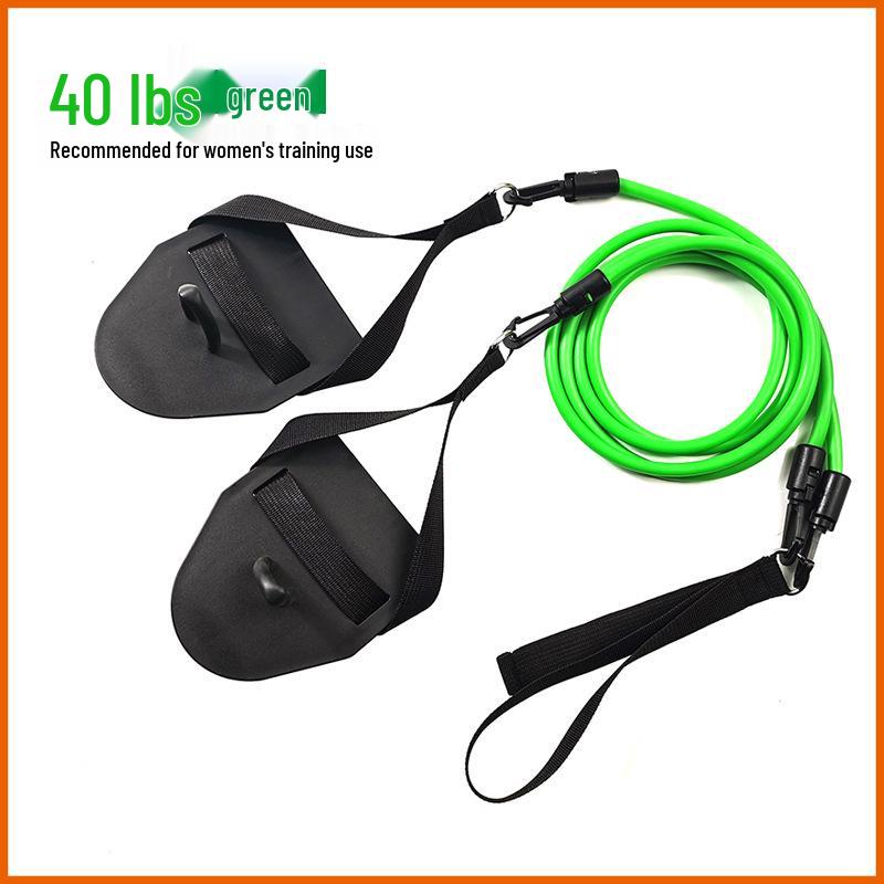 Elastic Multifunctional Resistance Band for Arm Training and Freestyle Sculling with Hand Paddles
