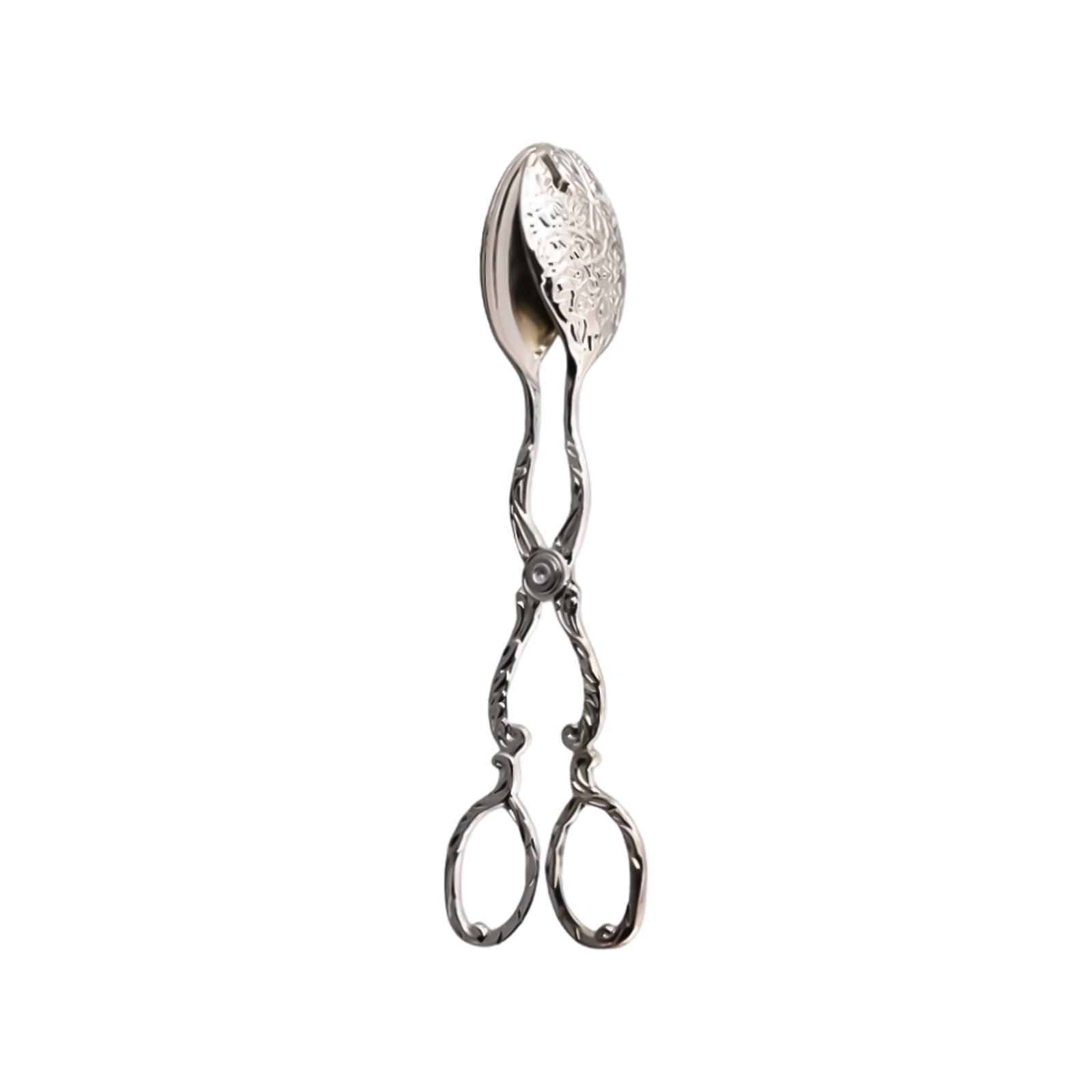 Vintage European Carved Food Tongs Versatile Serving Tongs For, Bread & Grills One Size