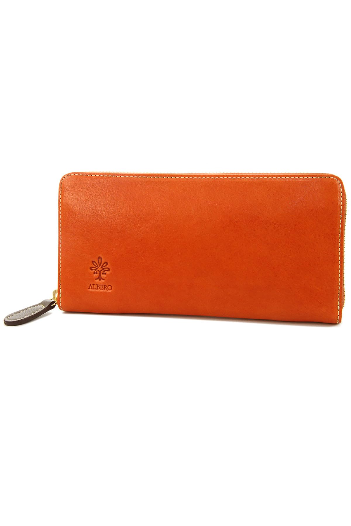 

Long Wallet Genuine Leather Round Zipper Clown 6409 Orange [Albero] Women s AL-6409-40 помаранчевий
