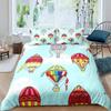 Hot Air Balloon Duvet Cover Set King Queen Full Size Polyester Comforter Cover for Kids Boys Girls Bedding Set with Pillowcase