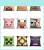 Fronha de Almofada Minecraft Capa de Almofada para Sofá Decoração de Jardim Brilhante e Colorida Apresentando Steve e Creeper