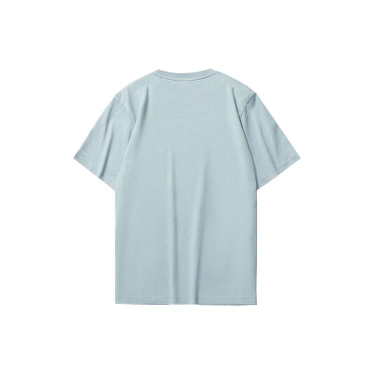 Li Ning Sports Fashion Collection T Shirts Unisex Blue Crew Neck Moderate Straight Fit AHSR708-4