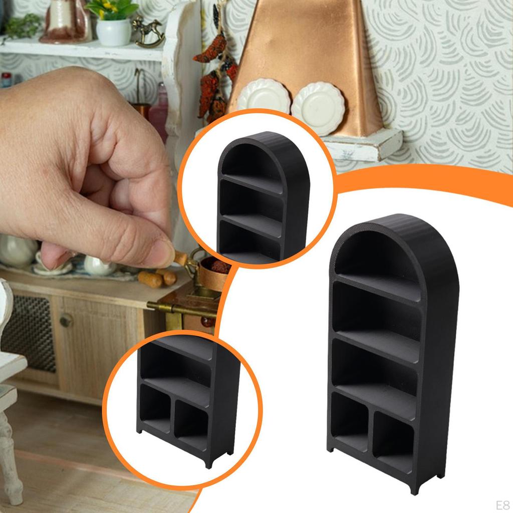1:12 Miniature Cupboard Dollhouse Bookshelf Display Showcase Doll House Cabinet Mini Furniture