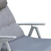 Patio Sun Lounger Garden Textilene Foldable Reclining Chair Adjustable Recliner with Cushion Pillow - Grey