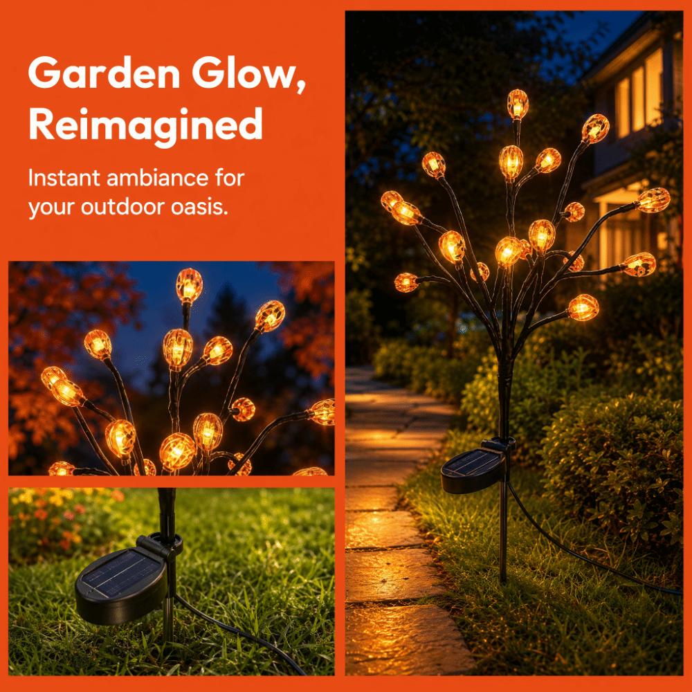Auto On/Off Solar Garden Lights Waterproof Halloween Lights Solar Garden Stake Lights Lawn