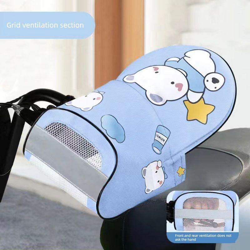 

Car Sun Protection Gloves Three-Dimensional Summer New Arrival Motorcycle Handguard Cover Sun Protection Waterproof Windproof Steering Wheel Cover Grid ventilation-star Bear One size