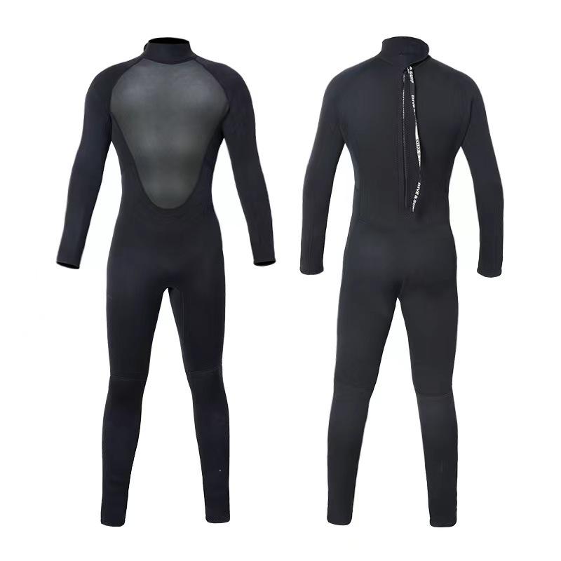 3MM Unisex Cold-Proof Diving Suit with Fine Embossing - One-Piece Surfing, Diving & Jellyfish Protection Suit