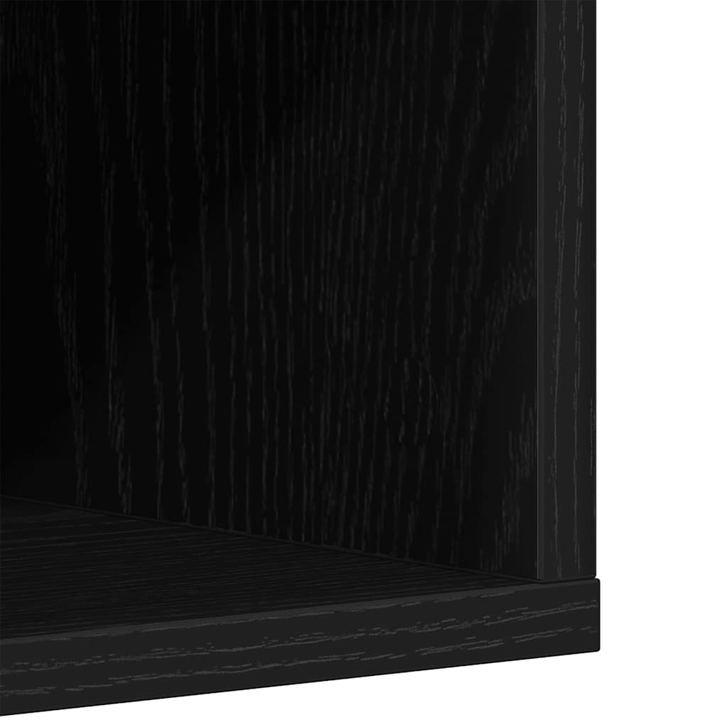 Shoe Cabinet Black Oak Effect 54 x 34 x 183 cm Wood Based Panel