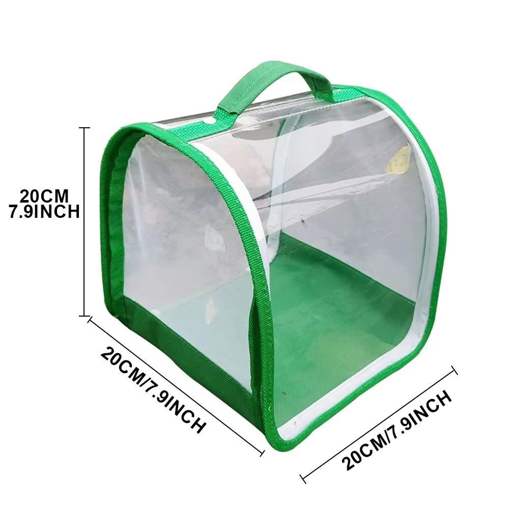 Plastic Clear Insect Butterfly Habitat Cage Folding Insect Cage Spider Butterfly Breeding Box Small Insect Coop Butterfly Cage