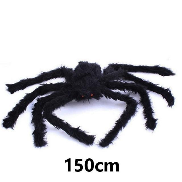 Halloween Big Decor Spider Horror Halloween Decoration Party Prop Outdoor Giant Spider Decor 30-200cm Chamber Prank Black Spider