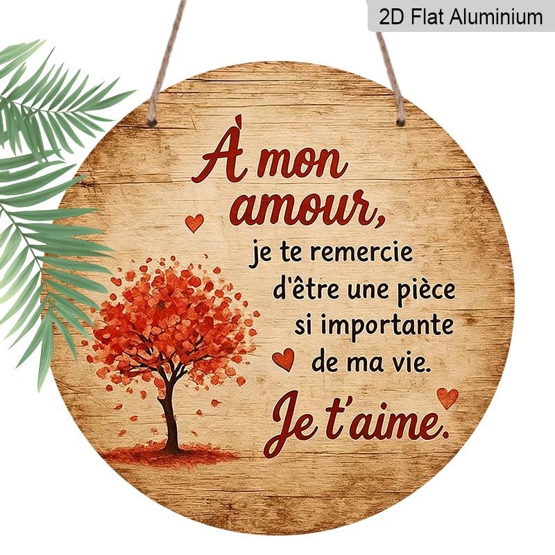 

This 2D Flat Retro French-style Aluminum Wall Hanging Comes in Various Sizes and Features A Rustic Heart-shaped Tree Design. It s An Ideal Choice for 20*20cm