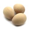 10x Wooden Blank Eggs Fake Eggs Painted Exercise Unfinished Wood Eggs with Flat