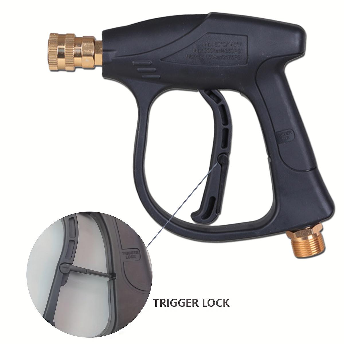 

Комплект алюминиевого пистолета для воды высокого давления с 5 быстросъемными насадками для мойки автомобиля и уборки сада, фитинг для шланга 1/4 дюйма M22-14