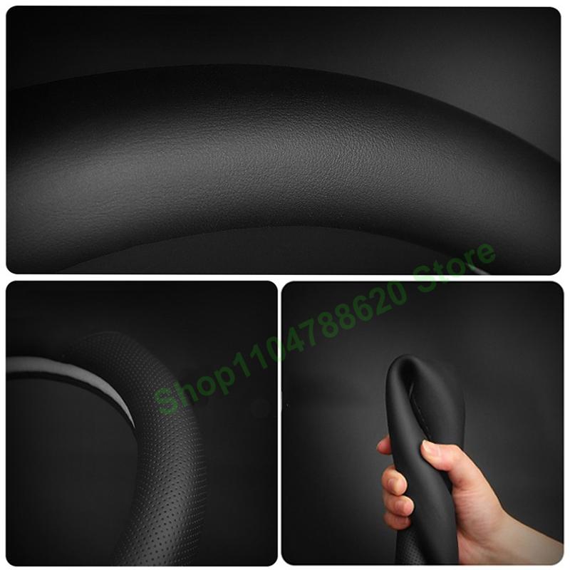 Four Seasons Non-slip Leather Steering Wheel Cover for Xiaomi YU7 SU7 2025 Interior Decoration Accessories