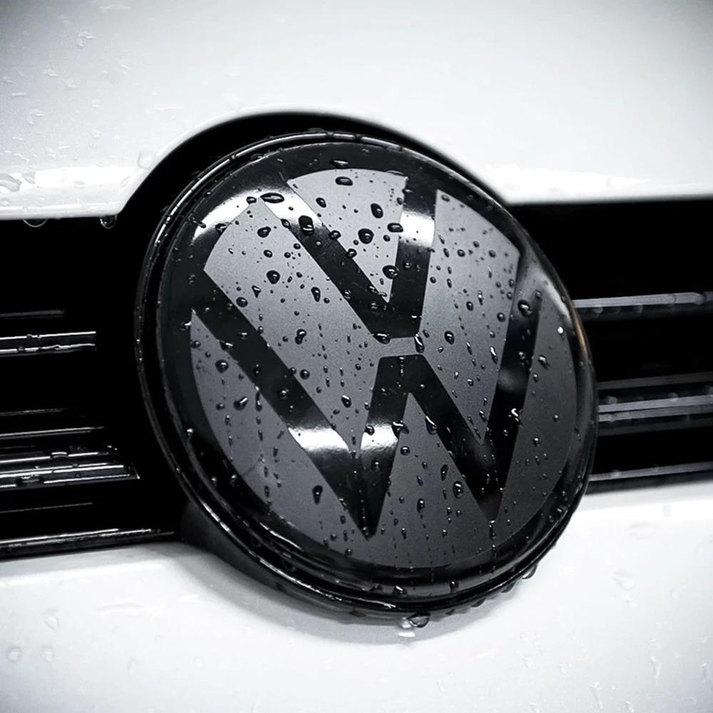 2Pcs Front and Rear Emblem For VW Golf 6/Golf 7/Golf 7.5/Golf 8 Not Affect ACC Modified Black Label Flat Mirror Logo CoverSticke