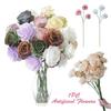 Vintage Simulated Rose Bouquet 3 Heads Artificial Flowers Flower Bouquet  Photography Props