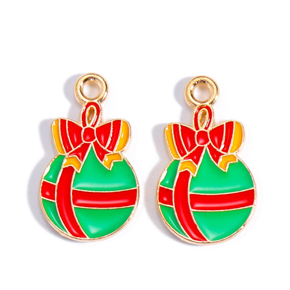 Enamel Christmas Charms Christmas Elk Gift Snowman Santa Claus Pendant for Diy Necklace Earring Jewelry Making Accessories