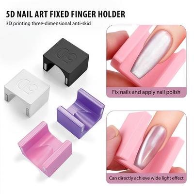 Anti-slip Nail Finger Separator Anti-dirt Reusable Cat Eye Magnet Tool Portable 5D Nail DIY Tool For Nail Polish Application