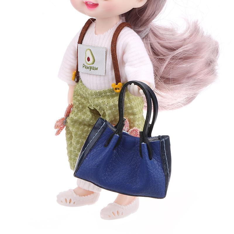 Dollhouse Miniature Handbag Purse Doll Mini Shoulder Bag Model Kid Pretend Play Toy Doll House Accessories