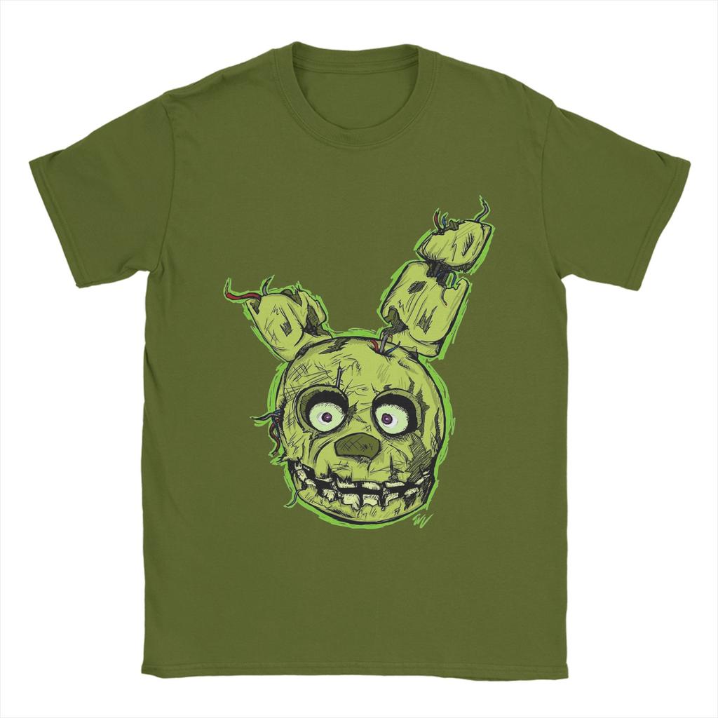 FNAF Springtrap  Five Nights At Freddys Men T Shirts  Creative Tees Short Sleeve Round Neck TShirt 100 Cotton Printed Tops