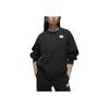 Jordan Solid Color Casual Loose Fleece-Lined Pullover Long Sleeve Sweatshirt Women Tops Black DQ4600-010