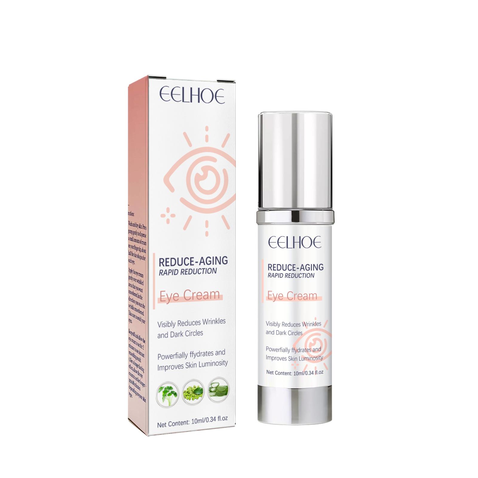 

EELHOE Instant Anti-Wrinkle Eye Cream 10ml: Reduces dark circles, improves eye bags, diminishes fine lines, firms skin, and moisturizes the eye area.