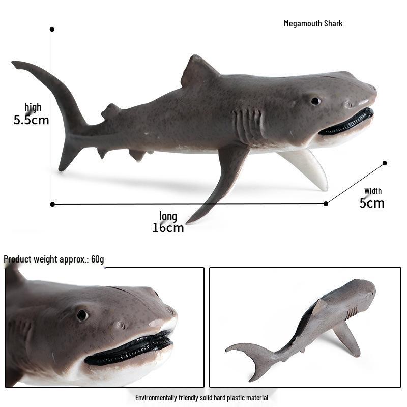 Kids Ocean Shark Toy Models - Megalodon & Great White - Deep-Sea Creature Set & Home Decor