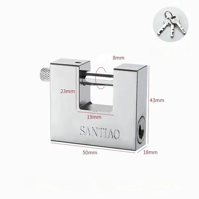 High Security Heavy Duty D-Shaped Padlock with 3 Keys Rust-proof Steel Lock for Garage Door Containers Gates and Warehouses