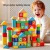 80-teiliges Massivholz Buchenholz Bausteine Set - Pädagogisches Spielzeug für die Frühentwicklung für Kinder