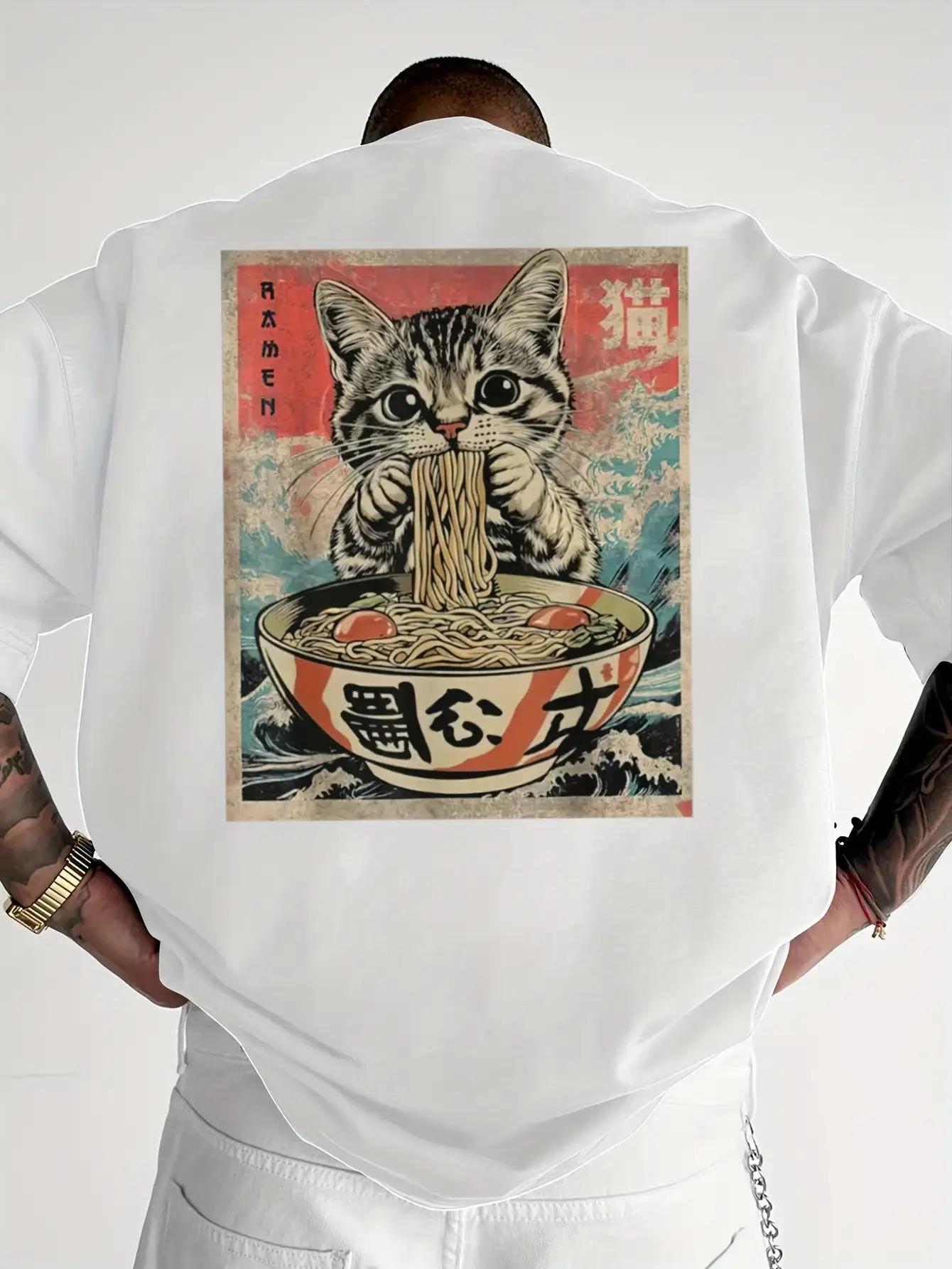 Men s Short Sleeve T-Shirt with Kitten Heat Transfer Print XXXL