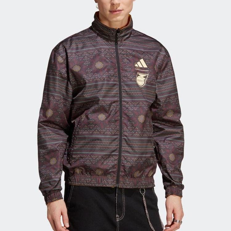 Adidas Reversible Zip-Up Jacket With Logo Print Men Outerwear Yellow IB7461