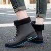 Rain Boots For Men Women Summer Casual Mid-calf Waterproof Shoes Winter Lining With Fleece Warm Anti-slip Wear-resistant Outdoor
