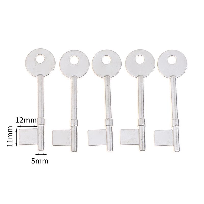 5Pcs Vault Zinc Alloy Flagpole Safe Key Single-Bitt Key Blank House Key Blanks For  Special Old Doors Key Emb
