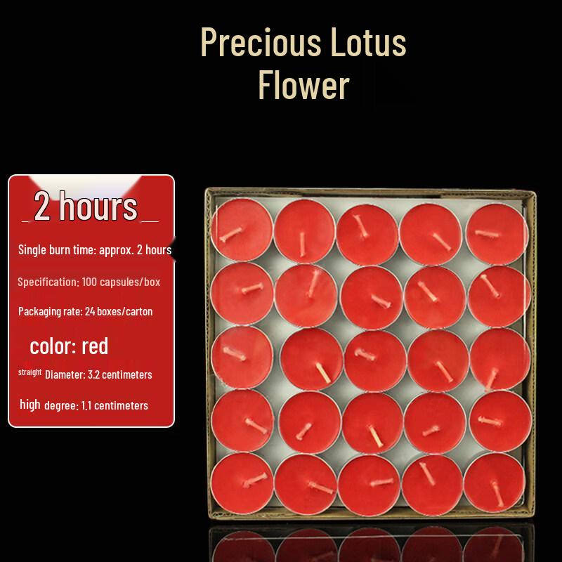 LIEI 8-Hour Smokeless Ghee Buddha Lamps (100-Pack)